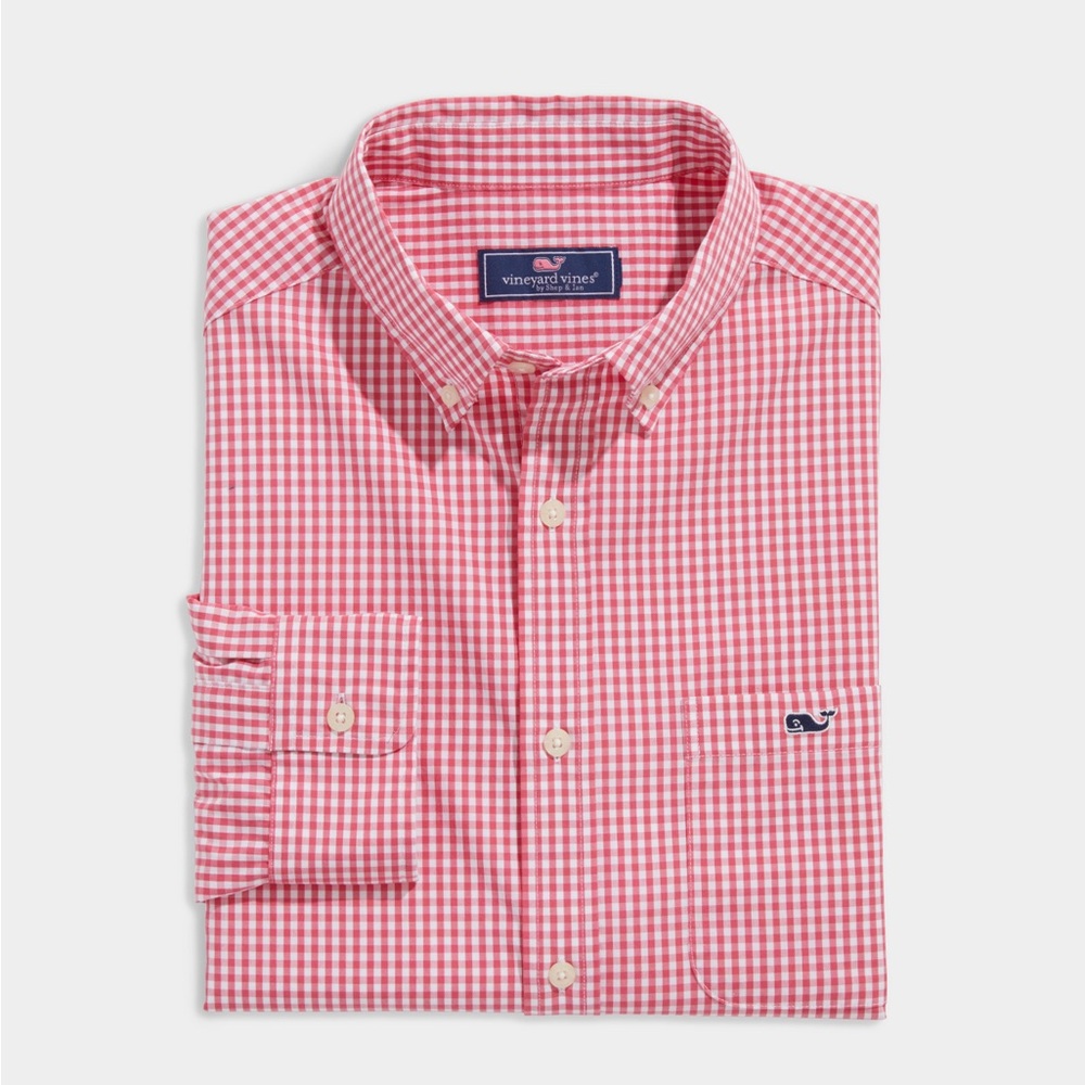 Vineyard Vines Red Casual Button Down Shirt